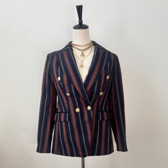 Banana Republic Factory Petite Striped Icon Blazer | NWT - Picture 1 of 4